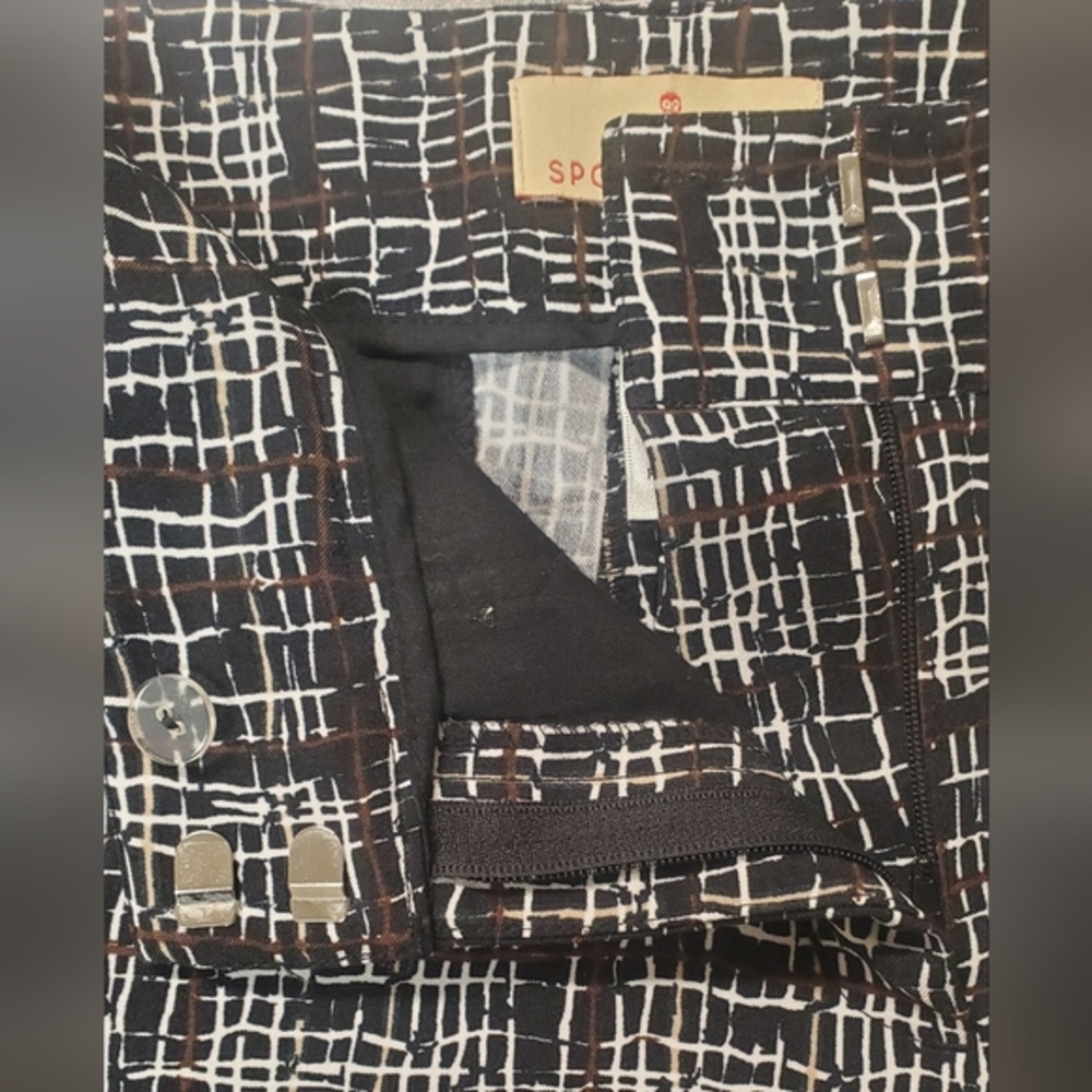 SPORT HALEY golf size 2 womens brown/black striped straight shorts with pockets - Picture 9 of 10